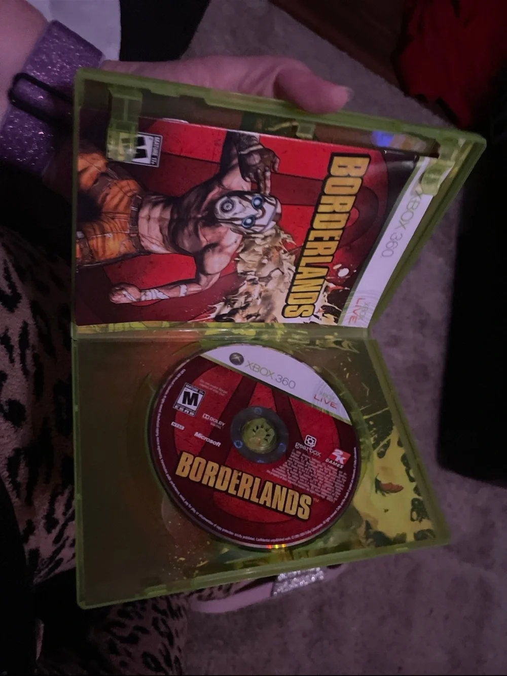 Microsoft Xbox 360 Borderlands - Red and Yellow Cover